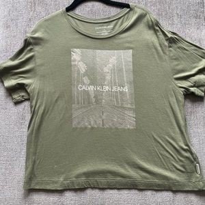 Army Green Calvin Klein Modal Tshirt